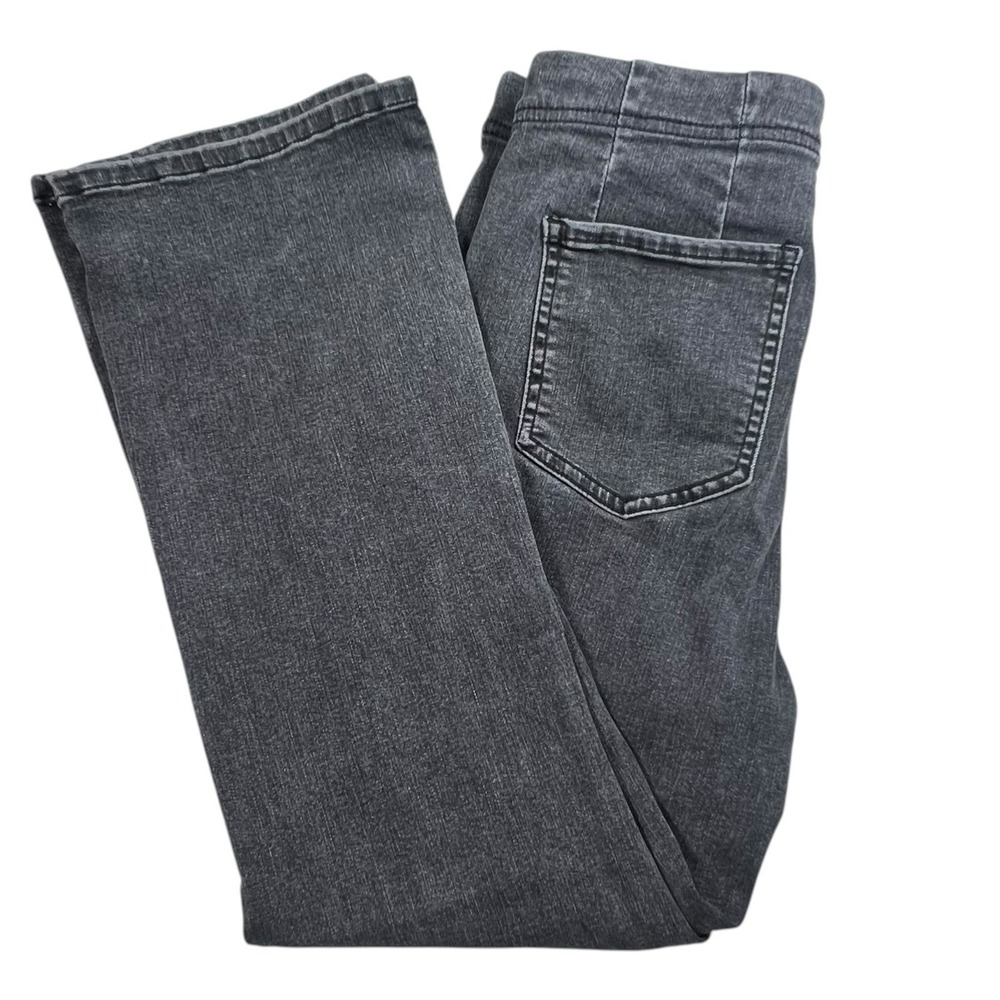 Free People Womens 29 Faded Black Cropped Kick Flare Pull On Stretch Jeans